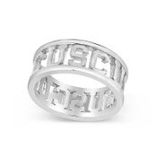 USC Trojans Sterling Silver Carved Out Band Ring